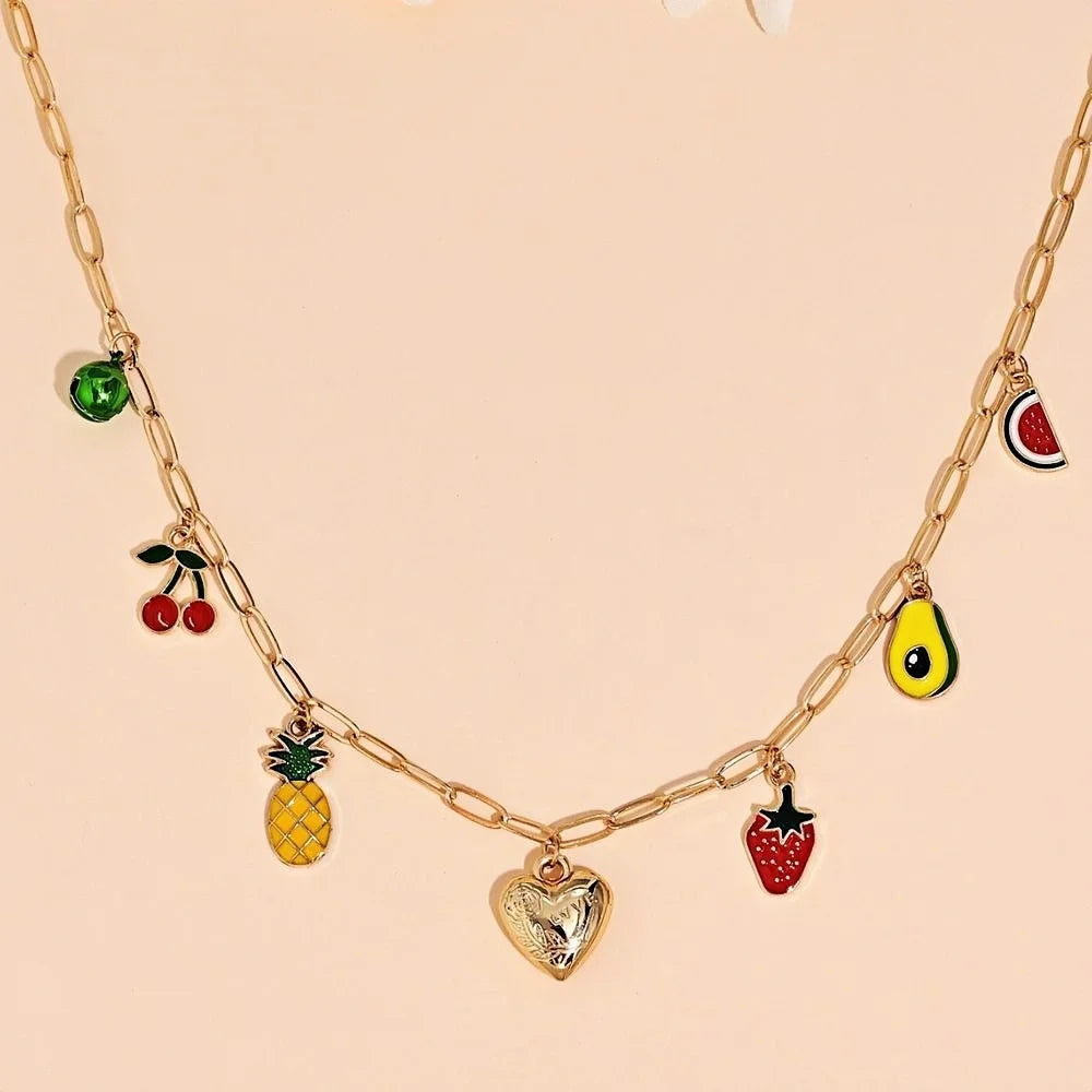 Boho Fruity Charm Necklace